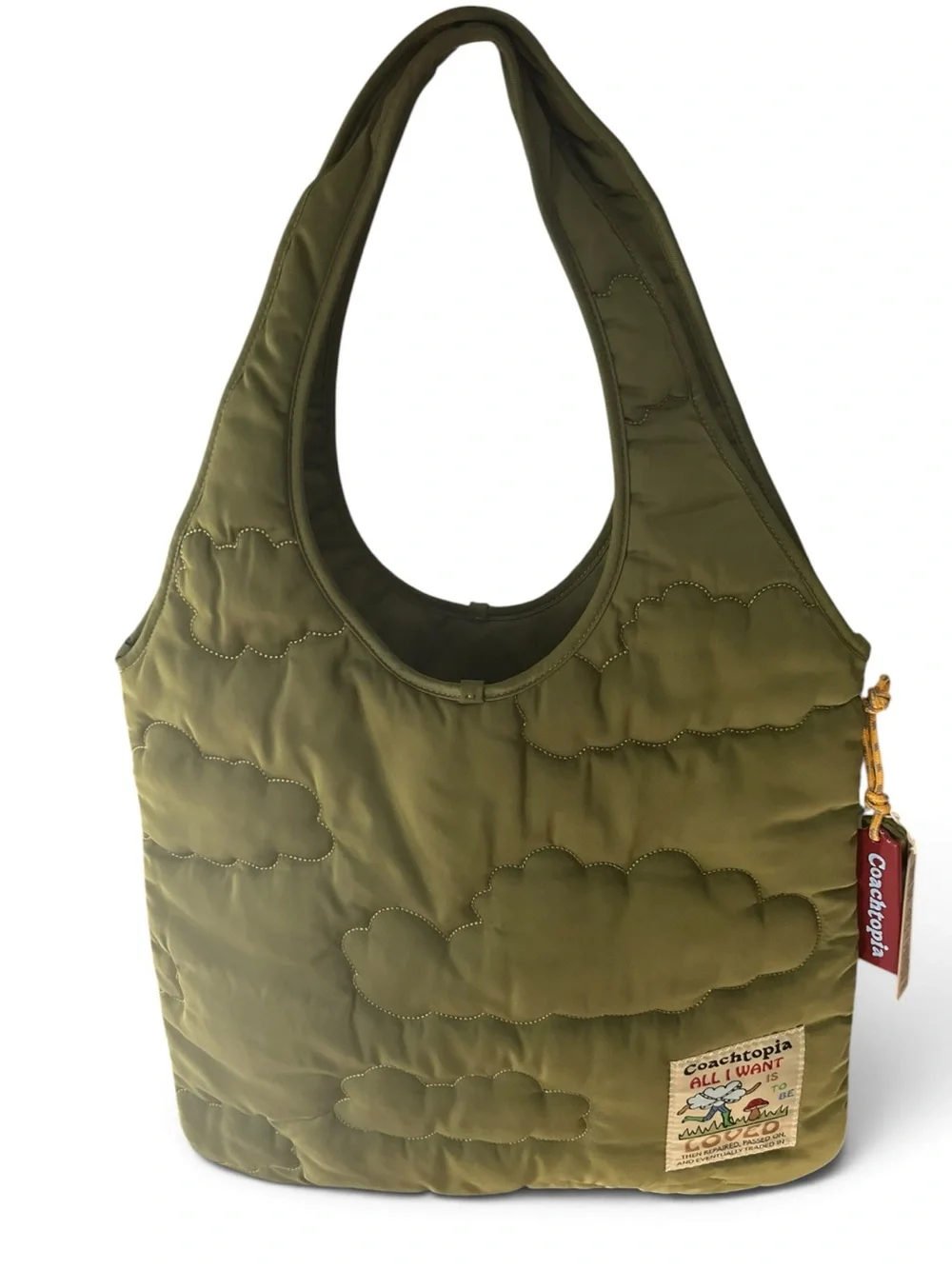 RARE COACH CAOCHTOPIA LOOP TOTE WITH CLOUD QUILTING:NWT Olive Green